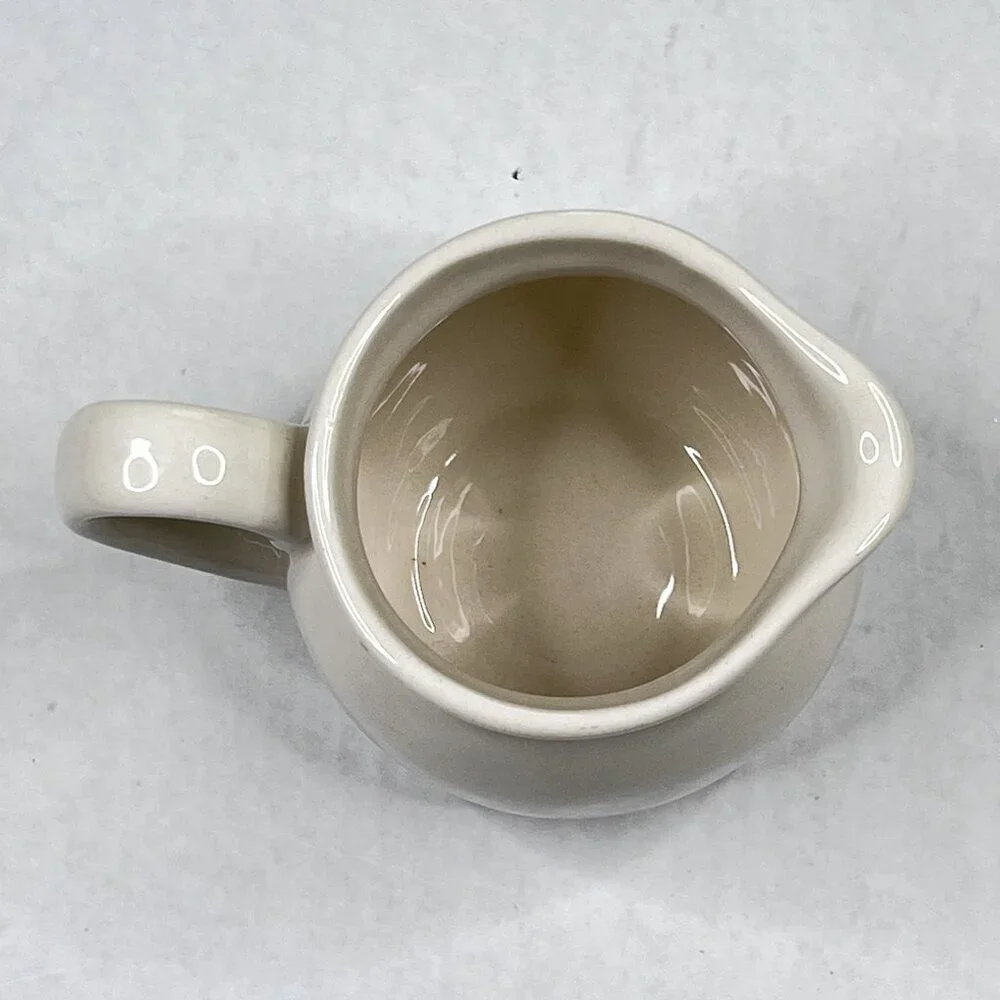 Rae Dunn Artisan Collection CREAM Creamer‎ Mini Pitcher Ivory Black - NWT
